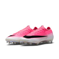 Nike Mercurial Vapor 17 Elite Gras Voetbalschoenen (FG) Felroze Wit Zwart