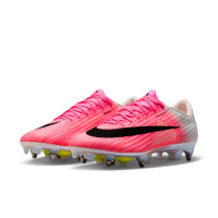 Nike Zoom Mercurial Superfly 11 Elite IJzeren-Nop Voetbalschoenen (SG) Felroze Wit Zwart