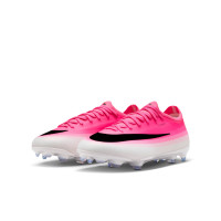 Nike Mercurial Vapor 17 Pro Gras Voetbalschoenen (FG) Kids Felroze Wit Zwart