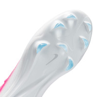 Nike Mercurial Vapor 17 Pro Gras Voetbalschoenen (FG) Kids Felroze Wit Zwart