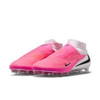Nike Phantom 6 High Elite Kunstgras Voetbalschoenen (AG) Wit Felroze Zwart