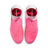 Nike Phantom 6 High Elite Kunstgras Voetbalschoenen (AG) Wit Felroze Zwart