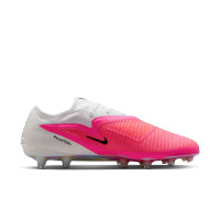 Nike Phantom 6 Low Elite Kunstgras Voetbalschoenen (AG) Wit Felroze Zwart