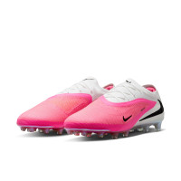 Nike Phantom 6 Low Elite Kunstgras Voetbalschoenen (AG) Wit Felroze Zwart