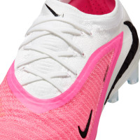 Nike Phantom 6 Low Elite Kunstgras Voetbalschoenen (AG) Wit Felroze Zwart