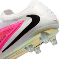 Nike Phantom 6 Low Elite Kunstgras Voetbalschoenen (AG) Wit Felroze Zwart