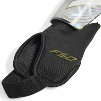 adidas F50 Match Kids Shin Guards Silver Grey White Gold Black