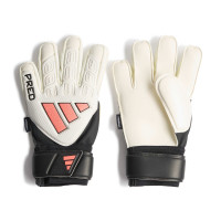 adidas Predator Match Fingersave Goalkeeper Gloves Kids White Black Pink
