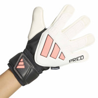 adidas Predator Match Fingersave Goalkeeper Gloves Kids White Black Pink
