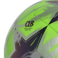 adidas UEFA Champions League Club Football Size 5 2026-2027 Silver Grey Black Bright Green