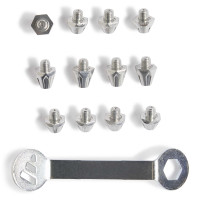 adidas SGLITE Studs with Key 8 x 8 MM & 4 x 11 MM Silver