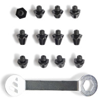 adidas SGLITE Studs with Key 8 x 8 MM & 4 x 11 MM Black Dark Grey