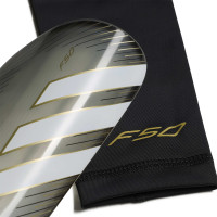 adidas F50 League Shin Guards Silver Grey White Gold Black
