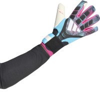 adidas Predator Pro Strap Goalkeeper Gloves Black Light Blue White Hot Pink