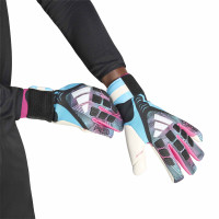 adidas Predator Pro Strap Goalkeeper Gloves Black Light Blue White Hot Pink