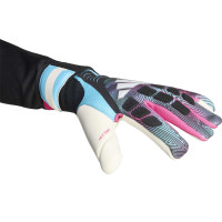 adidas Predator Pro Strap Goalkeeper Gloves Black Light Blue White Hot Pink