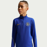 Nike Chelsea Strike Trainingspak 1/4-Zip 2026-2027 Kids Blauw Donkerblauw Goudgeel Wit