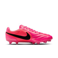 Nike Tiempo Ligera Pro Gras Voetbalschoenen (FG) Felroze Zwart