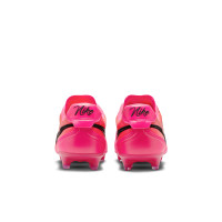 Nike Tiempo Ligera Pro Gras Voetbalschoenen (FG) Felroze Zwart