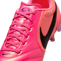 Nike Tiempo Ligera Pro Gras Voetbalschoenen (FG) Felroze Zwart