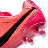 Nike Tiempo Ligera Pro Gras Voetbalschoenen (FG) Felroze Zwart