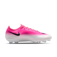 Nike Mercurial Vapor 17 Pro Gras Voetbalschoenen (FG) Felroze Wit Zwart