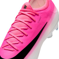Nike Mercurial Vapor 17 Pro Gras Voetbalschoenen (FG) Felroze Wit Zwart
