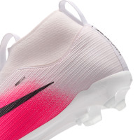 Nike Mercurial Superfly 11 Academy Gras / Kunstgras Voetbalschoenen (MG) Kids Felroze Wit Zwart