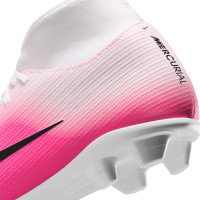 Nike Mercurial Superfly 11 Club Gras / Kunstgras Voetbalschoenen (MG) Felroze Wit Zwart