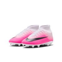 Nike Mercurial Superfly 11 Club Gras / Kunstgras Voetbalschoenen (MG) Kids Felroze Wit Zwart
