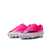 Nike Mercurial Vapor 17 Club Gras / Kunstgras Voetbalschoenen (MG) Kids Felroze Wit Zwart