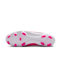 Nike Phantom 6 Low Club Gras / Kunstgras Voetbalschoenen (MG) Wit Felroze Zwart