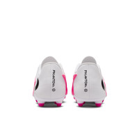 Nike Phantom 6 Low Club Gras / Kunstgras Voetbalschoenen (MG) Wit Felroze Zwart