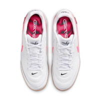 Nike Tiempo Streetgato Premium Straatvoetbalschoenen Wit Felroze Zwart