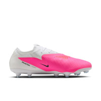 Nike Phantom 6 Low Pro Kunstgras Voetbalschoenen (AG) Wit Felroze Zwart
