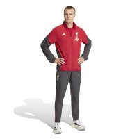 adidas Liverpool Presentatie Trainingspak Full-Zip 2025-2026 Rood Grijs Zilver