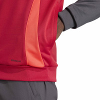 adidas Liverpool Track Hoodie 1/4-Zip 2025-2026 Rood Grijs Zilver