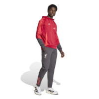 adidas Liverpool Track Hoodie 1/4-Zip 2025-2026 Rood Grijs Zilver