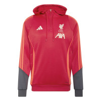 adidas Liverpool Track Trainingspak Hooded 2025-2026 Rood Grijs Zilver
