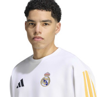 adidas Real Madrid DNA Crew Sweater 2026-2027 Wit Oranje Donkerblauw