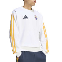 adidas Real Madrid DNA Crew Sweater 2026-2027 Wit Oranje Donkerblauw