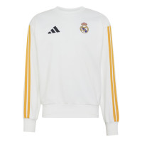 adidas Real Madrid DNA Crew Sweater 2026-2027 Wit Oranje Donkerblauw