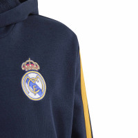 adidas Real Madrid DNA Hoodie 2026-2027 Kids Donkerblauw Oranje Wit