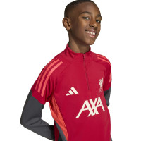 adidas Liverpool Tracksuit 1/4-Zip 2025-2026 Kids Red Grey Silver