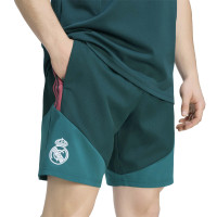 adidas Real Madrid Woven Trainingsbroekje 2026-2027 Donkergroen Roze Wit
