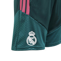 adidas Real Madrid Trainingsbroekje 2026-2027 Kids Donkergroen Roze Wit