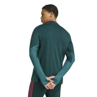 adidas Real Madrid Trainingstrui 1/4-Zip 2026-2027 Donkergroen Roze Wit
