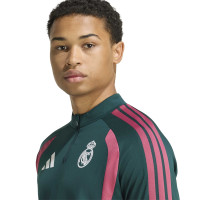 adidas Real Madrid Trainingstrui 1/4-Zip 2026-2027 Donkergroen Roze Wit