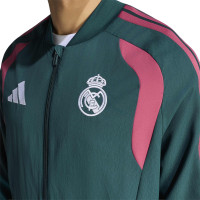 adidas Real Madrid Presentatie Trainingsjack 2026-2027 Donkergroen Roze Wit