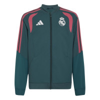 adidas Real Madrid Presentatie Trainingsjack 2026-2027 Kids Donkergroen Roze Wit